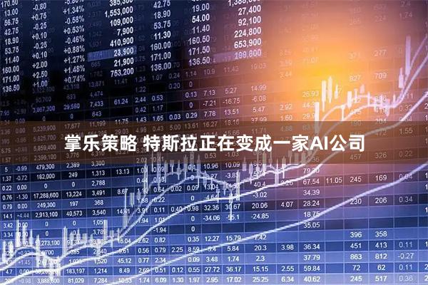 掌乐策略 特斯拉正在变成一家AI公司